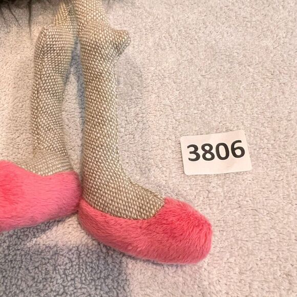 Anthropologie Furry Ostrich Bird Pink Olivia Stuffed Animal Toy 18" Plush - Picture 12 of 12